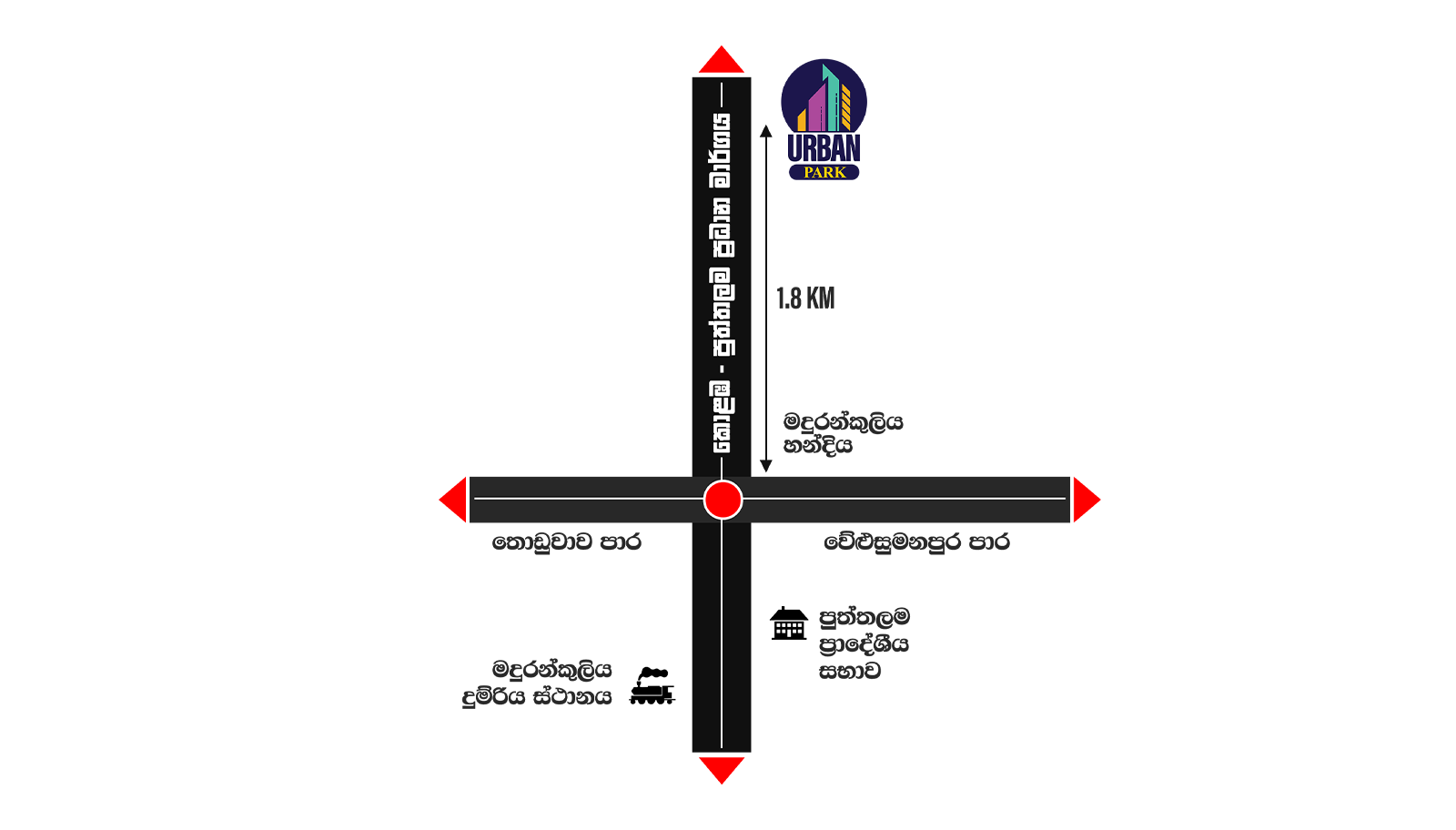 Urban Park Madurankuliya Road Map