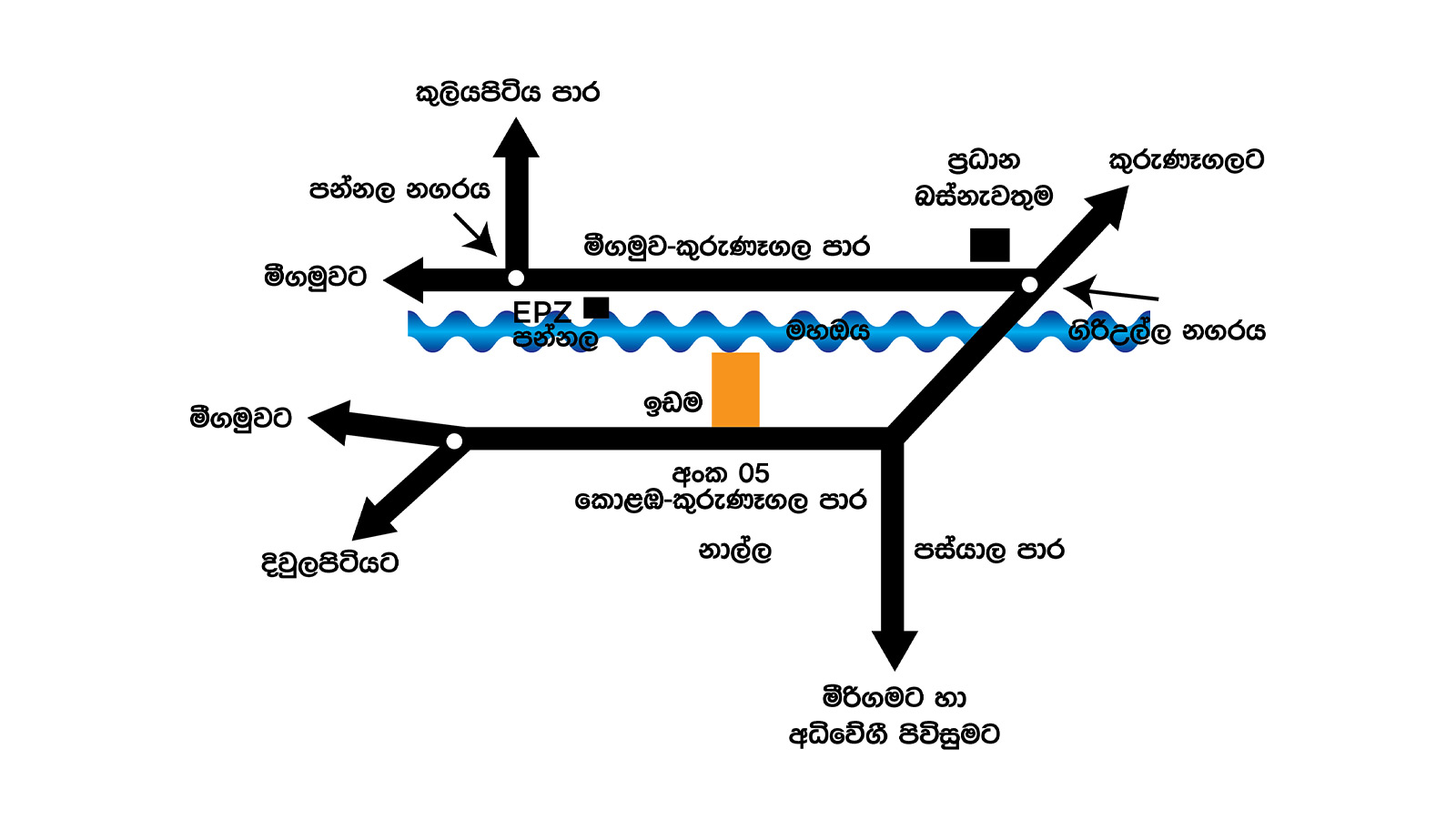 Green City - Divulapitiya Road Map